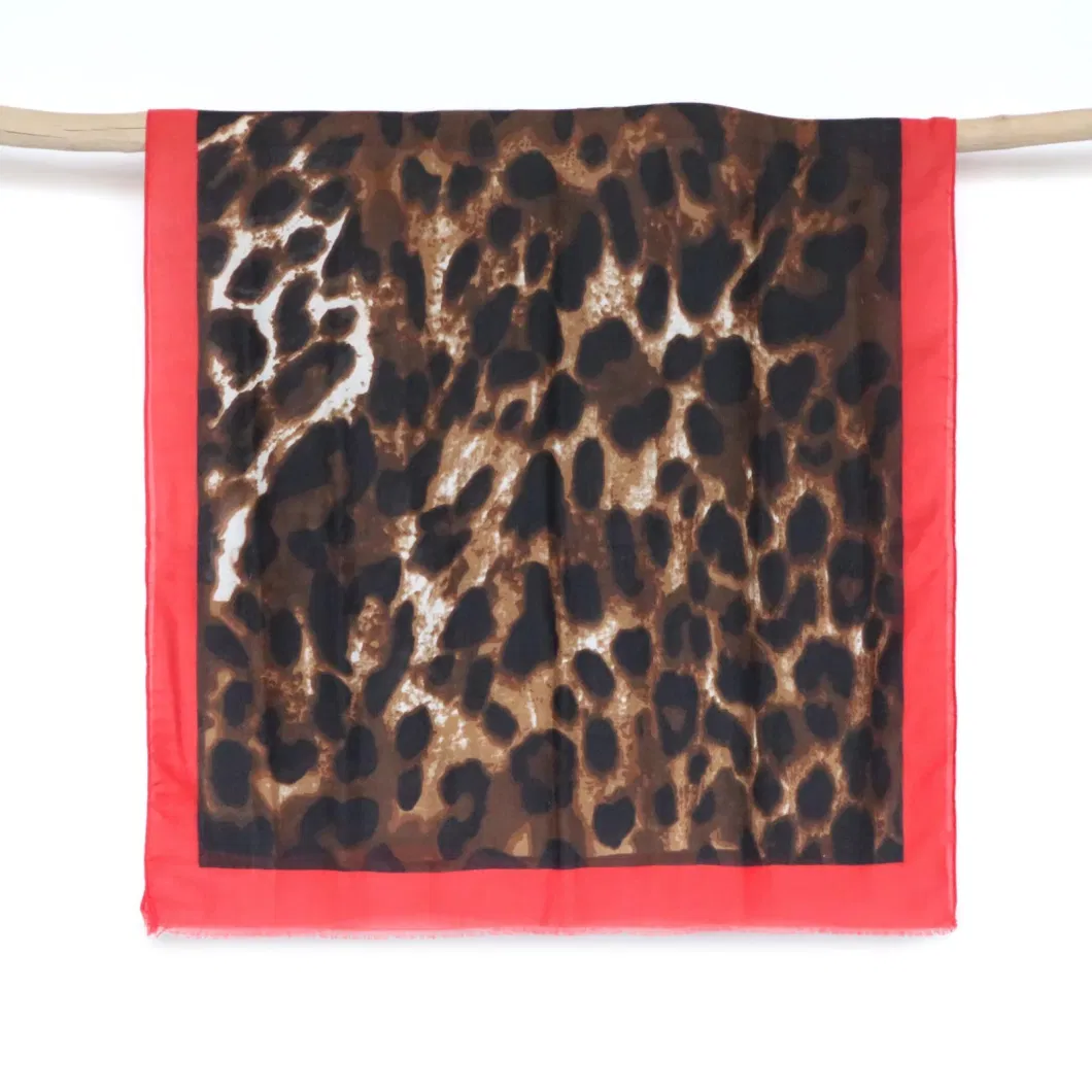 Snug Rust Safari Scarf Cheetah Leopard Print Animal