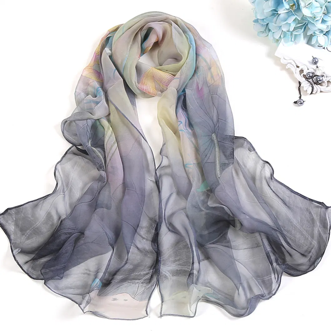 Women Lightweight Print Sunscreen Shawls Floral Pattern Scarf Shawl Fashion Scarves