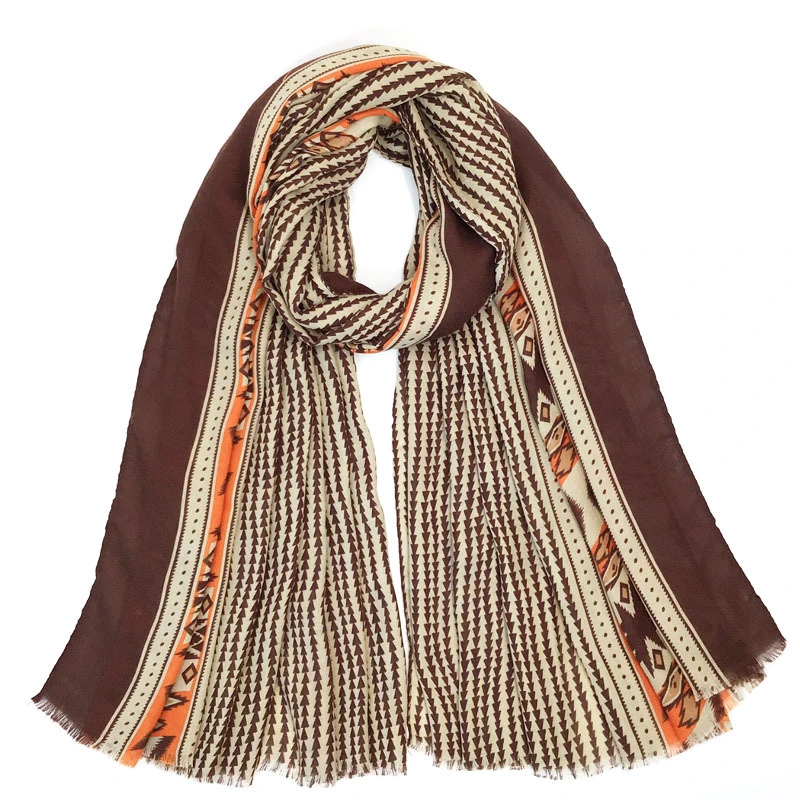 Print Cotton Scarf with Tassels Women Spring/Fall Scarf Shawl