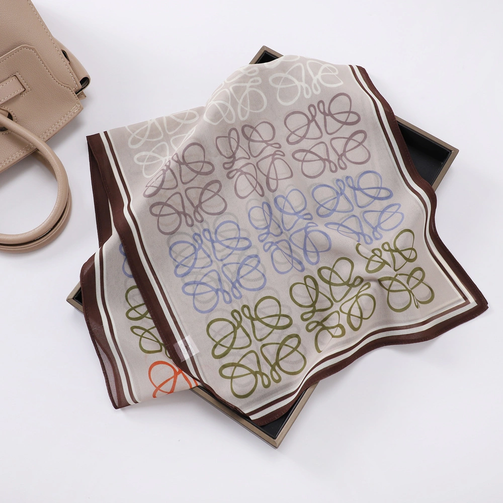 Customized Fashion Arabic Long Scarves Polyester Silk Satin Designer Head Scarf for Women