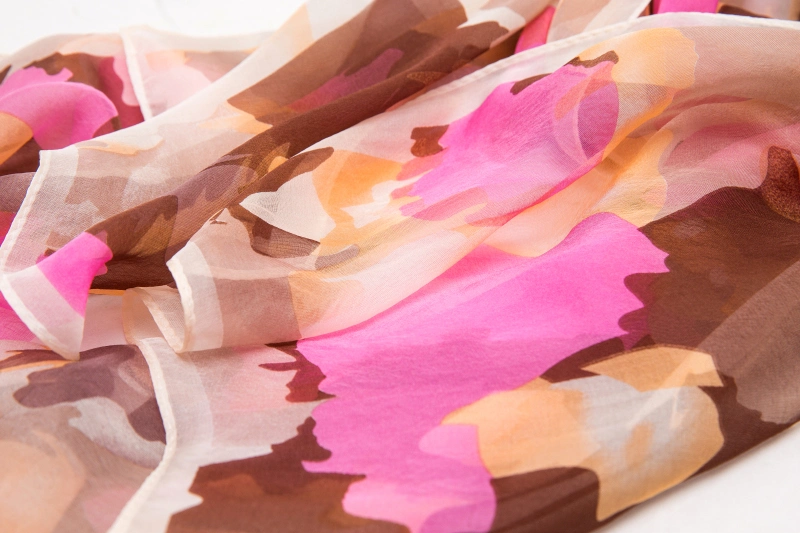 Silk Chiffon Oblong Silk Scarf