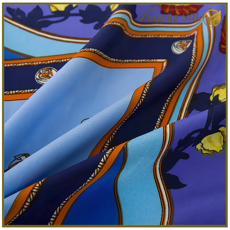 Bright Shinny Feeling Digital Printing Silk Scarf Custom