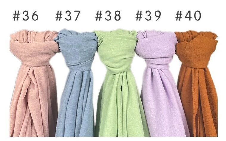 80colors Silk Like Head Women&prime;s Fashion Hair Wrapping Sleeping Hijab Muslim Scarf