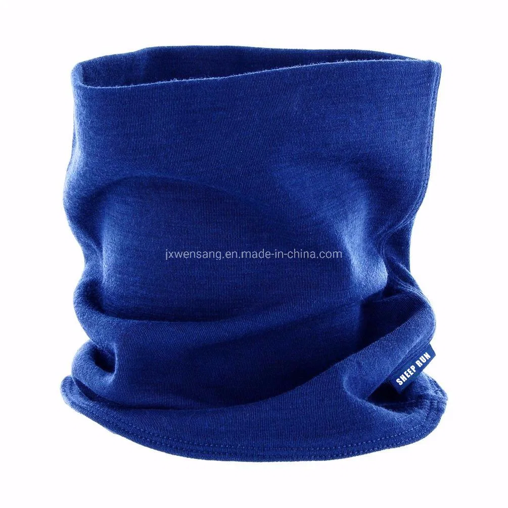 Custom Outdoor Hiking Fishing Skiing Adjustable Beanie Merino Wool Neck Gaiter Scarf for Kids