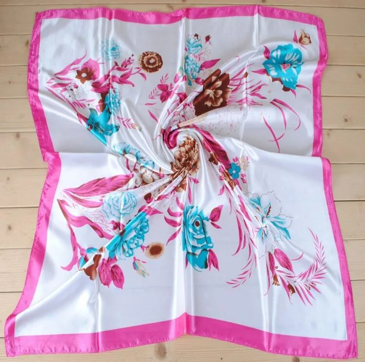 New Peony 90*90cm Large Square Scarf Wholesale Spring Fashion Versatile Printing Scarf