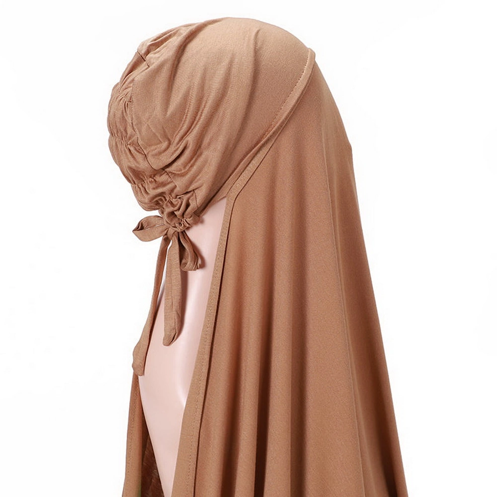 Hijab Cap Supplier Wholesale Fashion Women Muslim Soft Chiffon Plain Jersey Cotton Hijab Scarf Ethnic Scarves