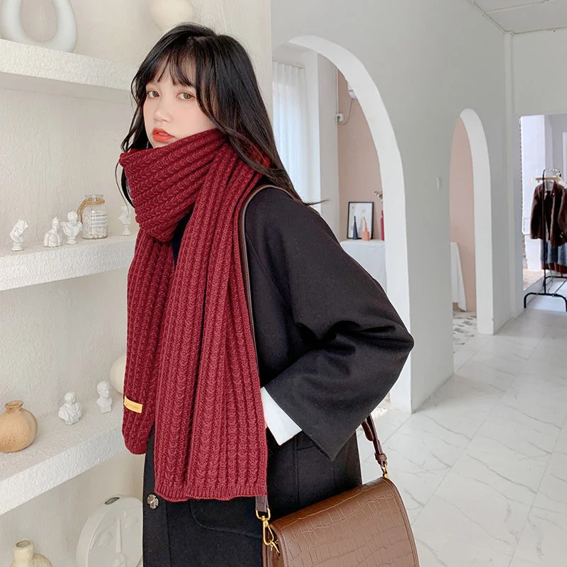 Thick Winter Warm Wholesale Custom Acrylic Fake Cashmere Wool High Quality Fashion Lady Woman Long Scarf