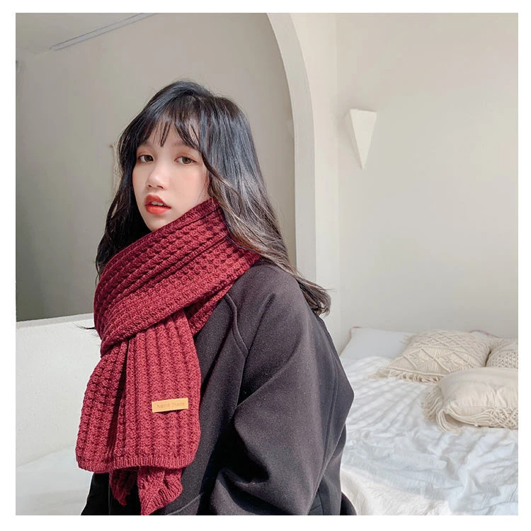 Thick Winter Warm Wholesale Custom Acrylic Fake Cashmere Wool High Quality Fashion Lady Woman Long Scarf