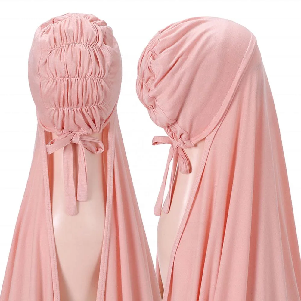 Hijab Cap Supplier Wholesale Fashion Women Muslim Soft Chiffon Plain Jersey Cotton Hijab Scarf Ethnic Scarves