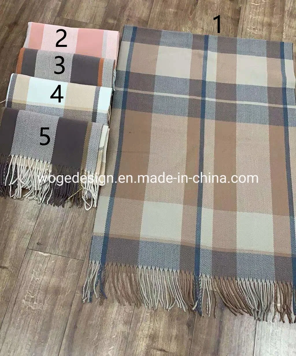 Hot Sold Manufacturer Bulk Buy Factory Ladies Plaid Star Long Wrap