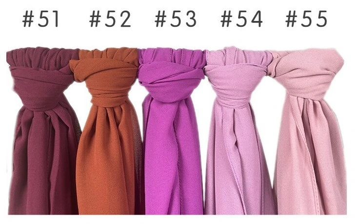 80colors Silk Like Head Women&prime;s Fashion Hair Wrapping Sleeping Hijab Muslim Scarf