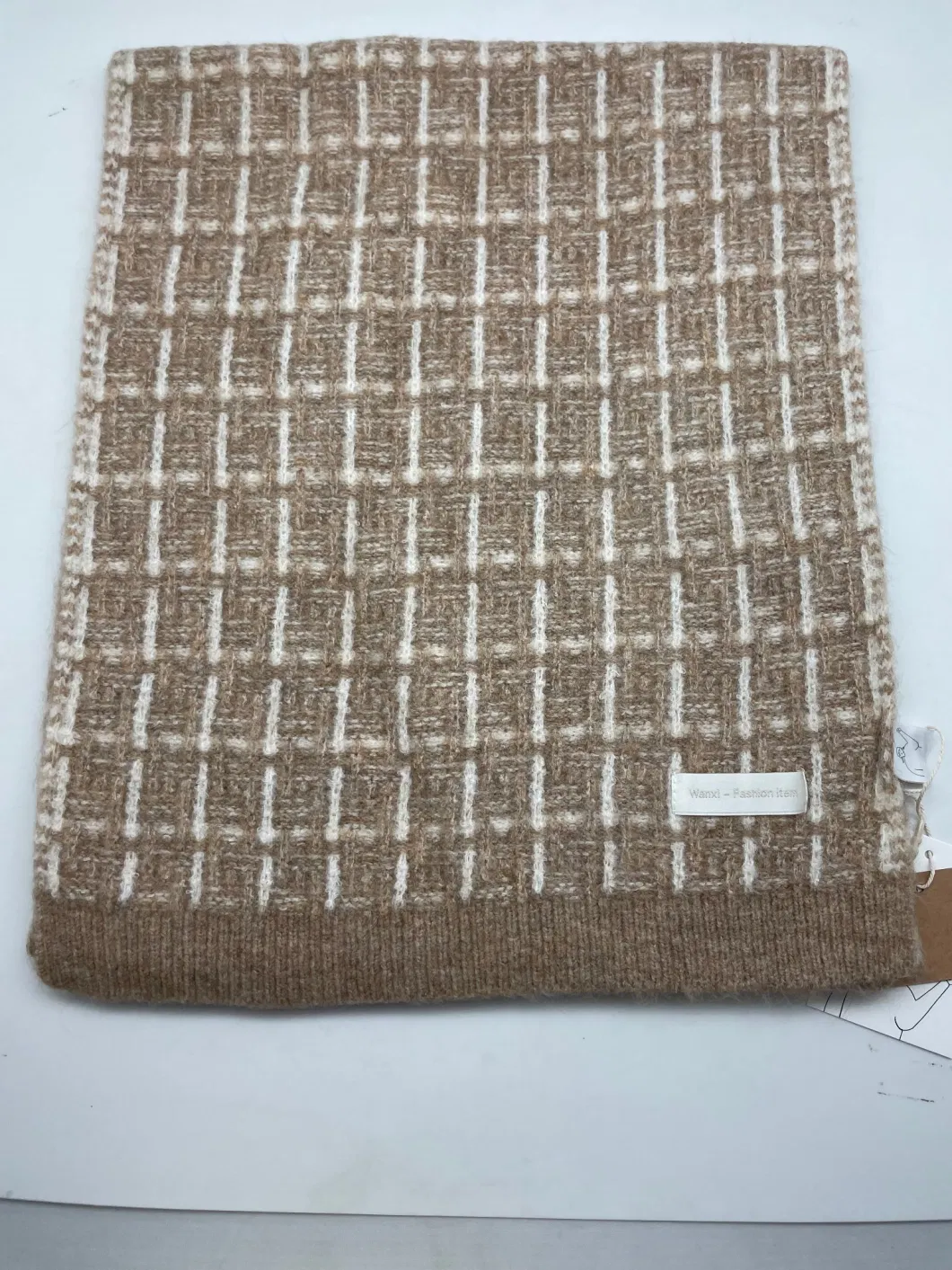 Small Grid Kint Wool Soft Scarf