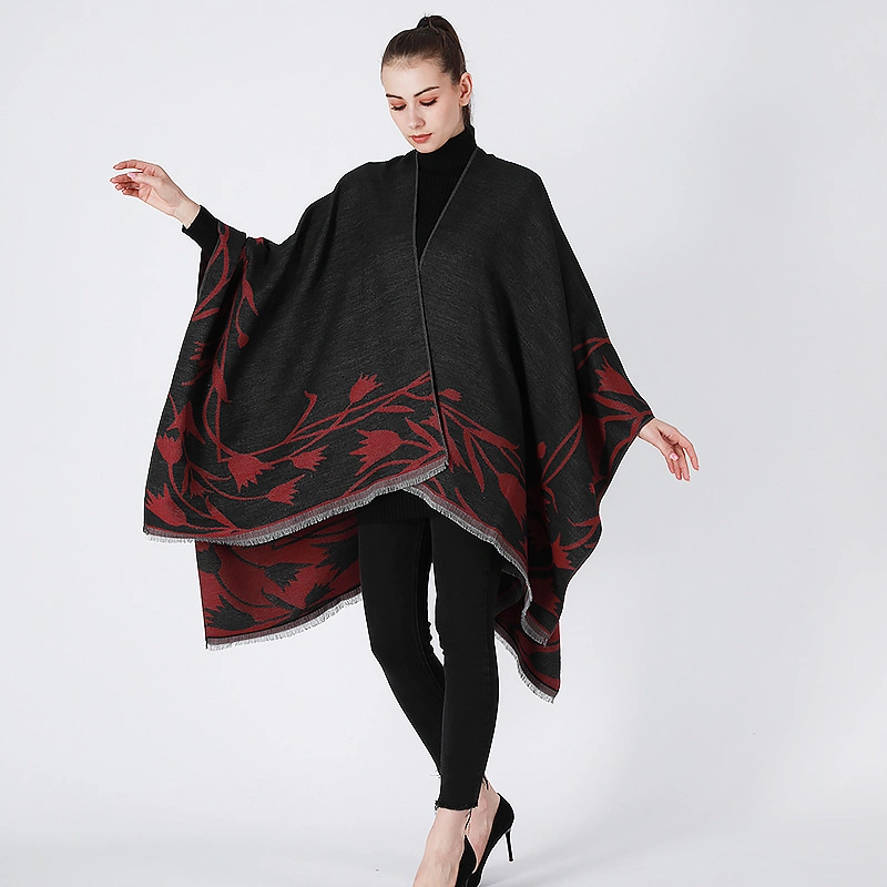 Winter Warm Poncho Shawl Stylish Ladies Elegant Women Cardigan Sweater Blanket Cape