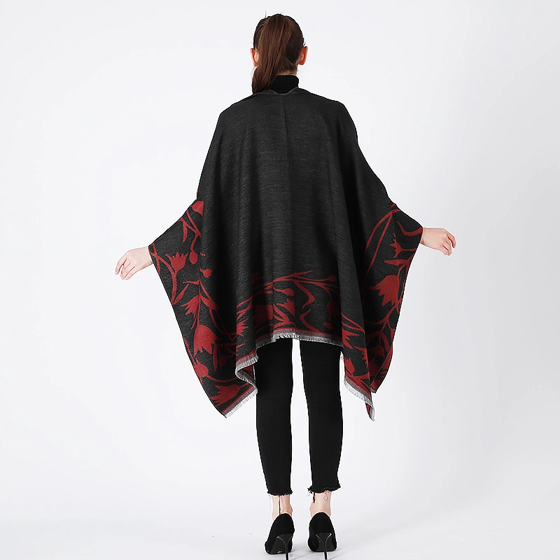 Winter Warm Poncho Shawl Stylish Ladies Elegant Women Cardigan Sweater Blanket Cape