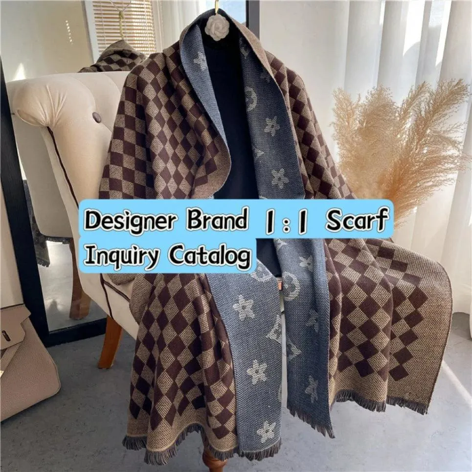 2024 New Year Christmas Gift Wholesale Luxury Women Girls Designer Wool Scarf