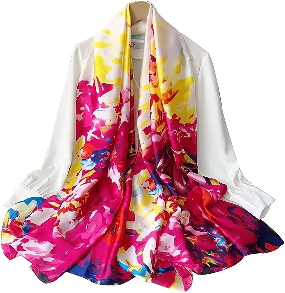 Custom Women Large Mulberry Silk Scarf Shawl Wraps