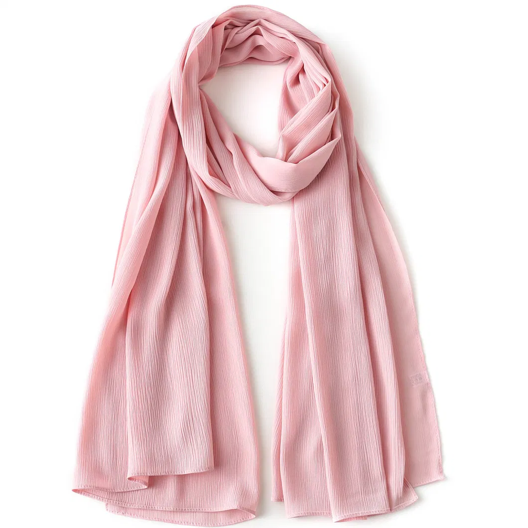 Ladies Luxury Light Pink Long Chiffon Wrap Shawls for Evening Dresses