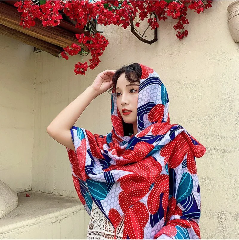 Long Scarf Shawl Wrap Beautiful Women Silk Scarf Lightweight Bl16624