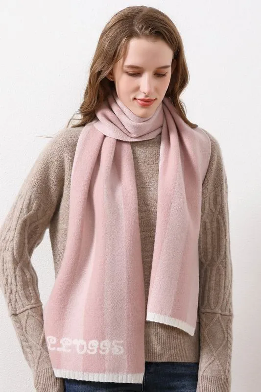 Hot Sale Plaid Woven 100% Merino Wool Scarf for Ladies