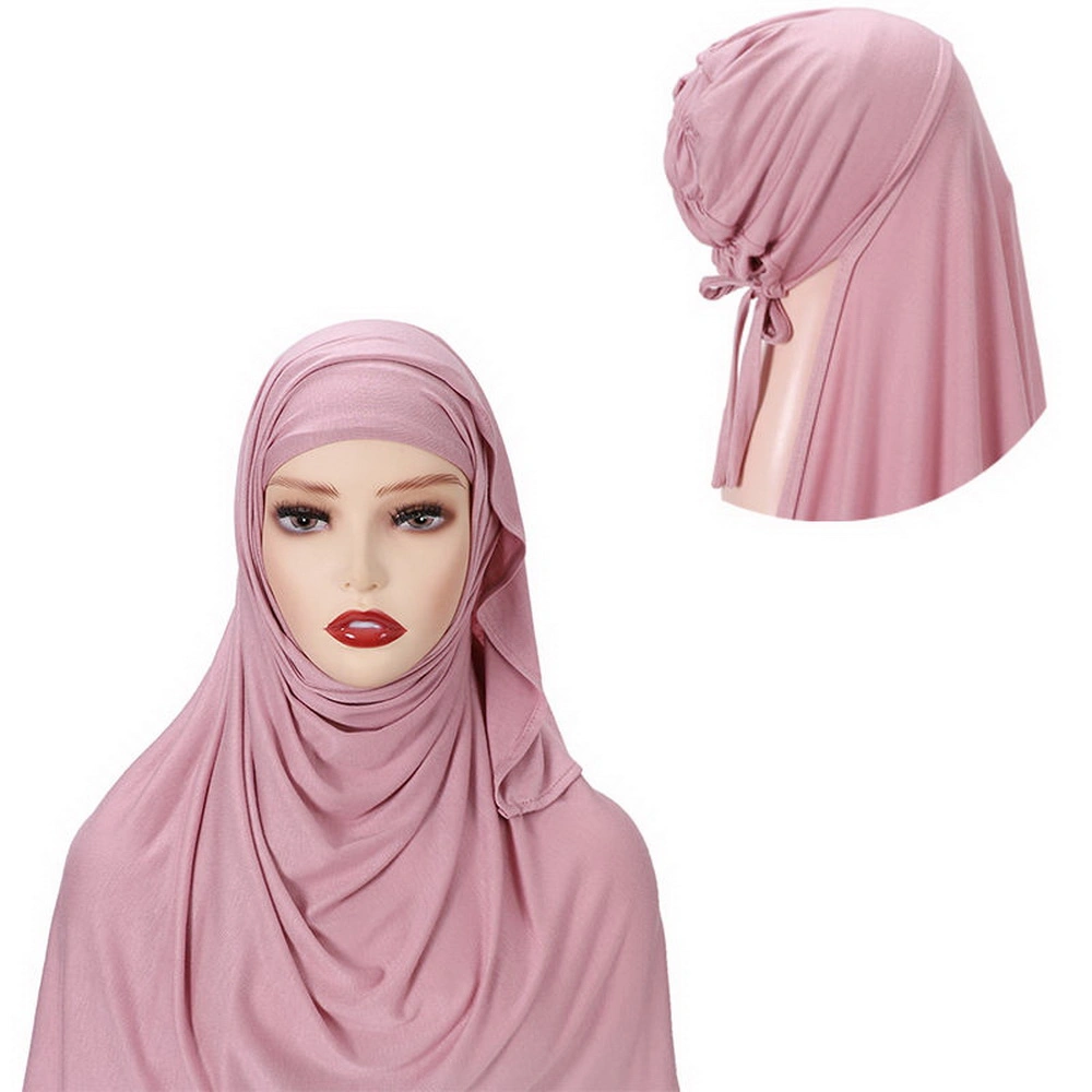 Hijab Cap Supplier Wholesale Fashion Women Muslim Soft Chiffon Plain Jersey Cotton Hijab Scarf Ethnic Scarves