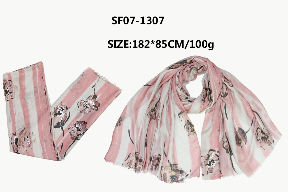 Simple and Elegant Flower Pattern Lady Scarf Autumn Fall Wholesale