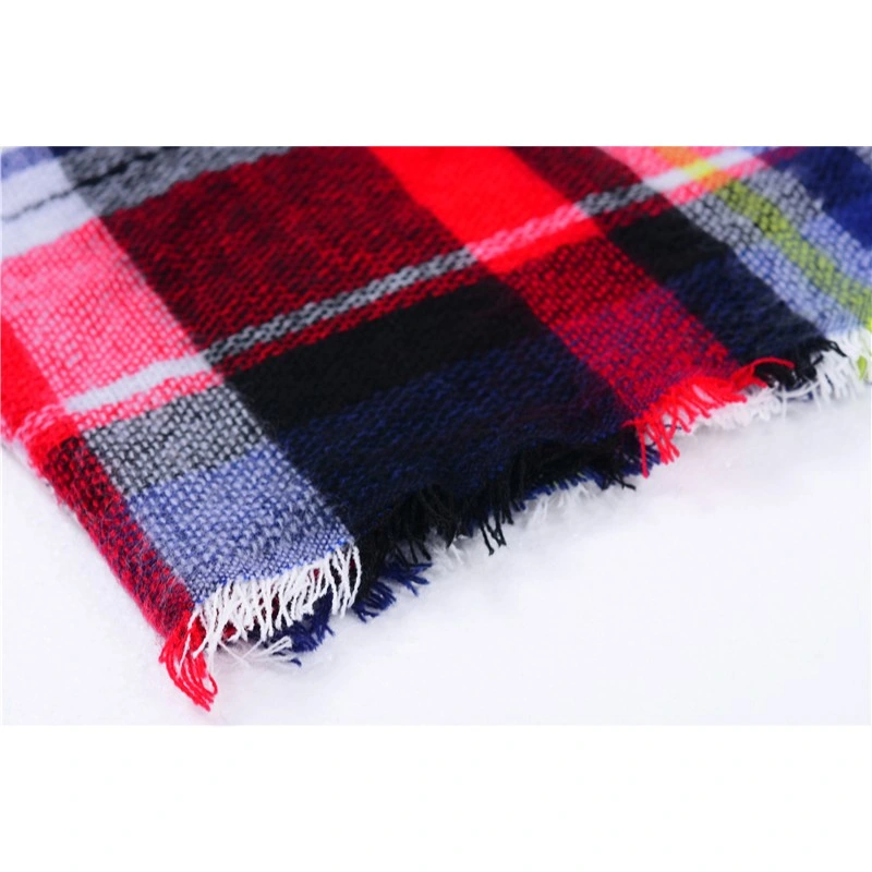 Knitted Spring Winter Women Scarf Plaid Warm Cashmere Scarves