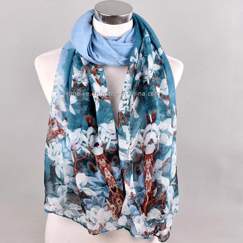 Ladies Fashion Voile Scarf Multi Printed Designs