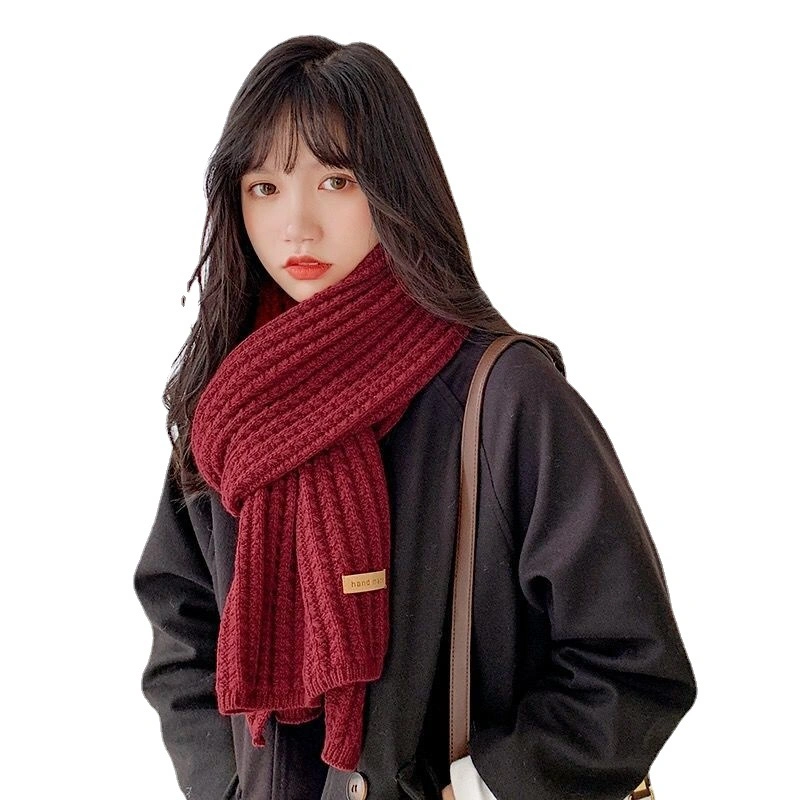 Thick Winter Warm Wholesale Custom Acrylic Fake Cashmere Wool High Quality Fashion Lady Woman Long Scarf