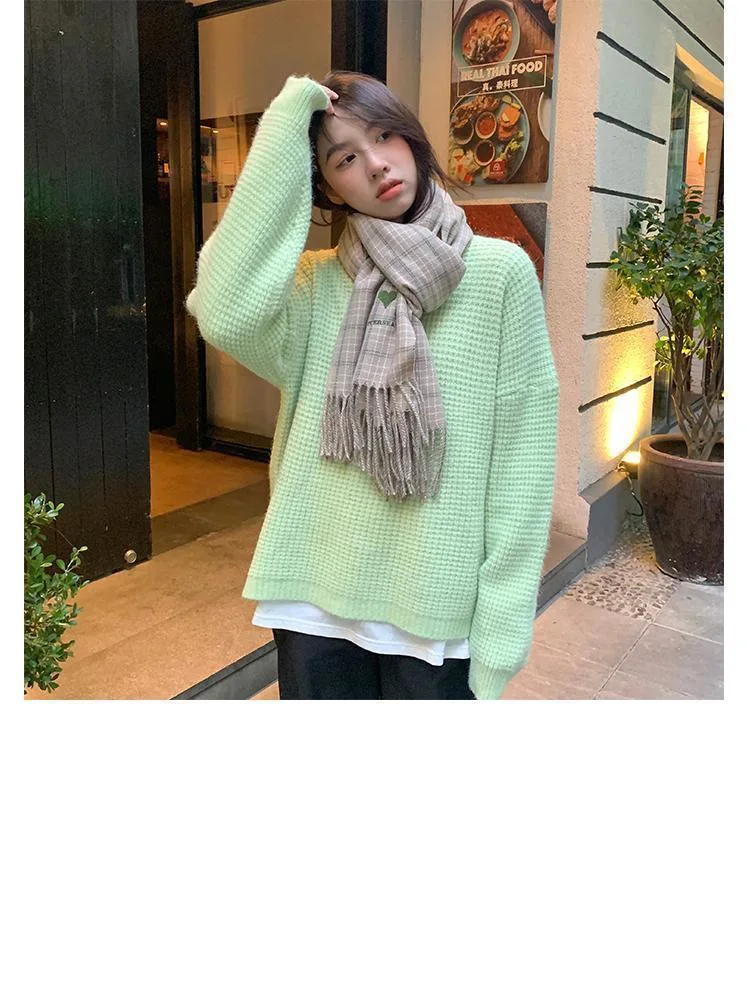 Custom Winter Warm Long Shawls Plaid Fashion Embroidery Women Scarf