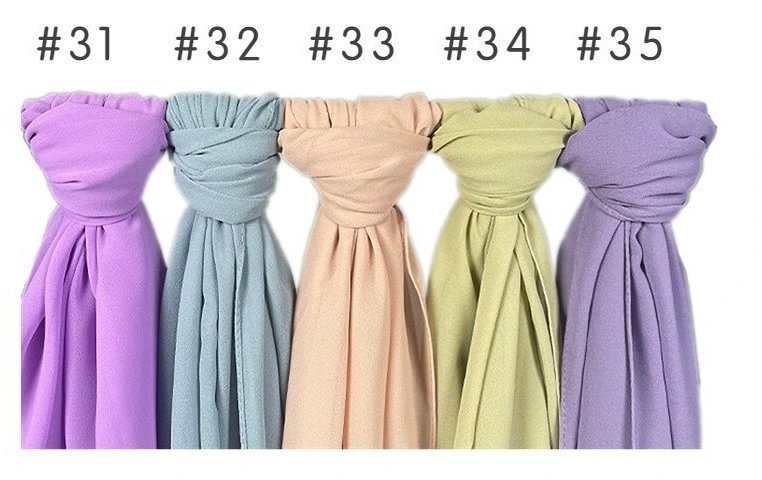 80colors Silk Like Head Women&prime;s Fashion Hair Wrapping Sleeping Hijab Muslim Scarf