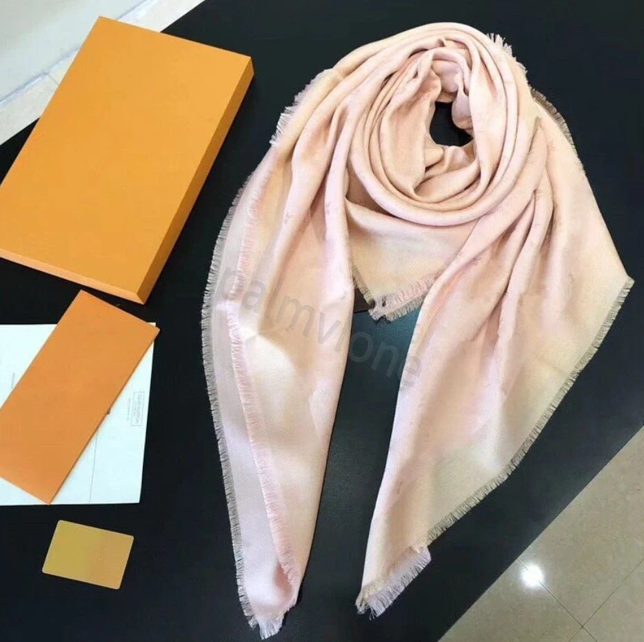Luxury Brand Silk Scarf Large Shawls Pashmina Design Print Lady Head Scarves