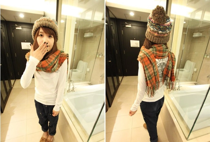 Colorful Checked Style Fashion High Quality Apparel Wholesale Warm Winter Lady Scarf