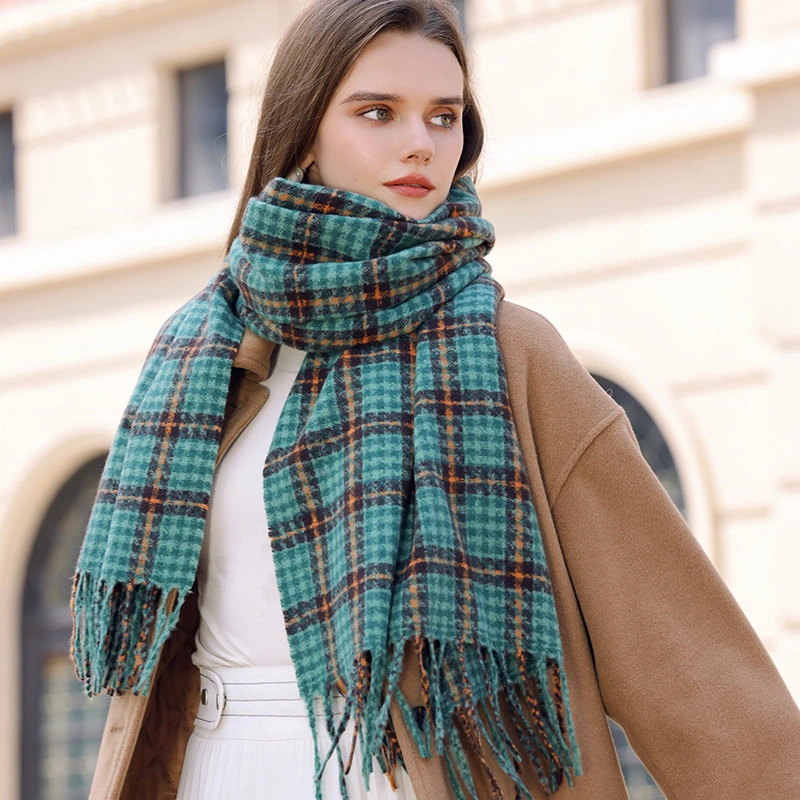 New Design Checked Oversize Blanket Thicken Plaid Scarves