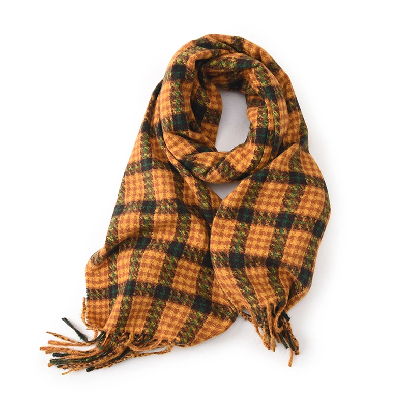 New Design Checked Oversize Blanket Thicken Plaid Scarves