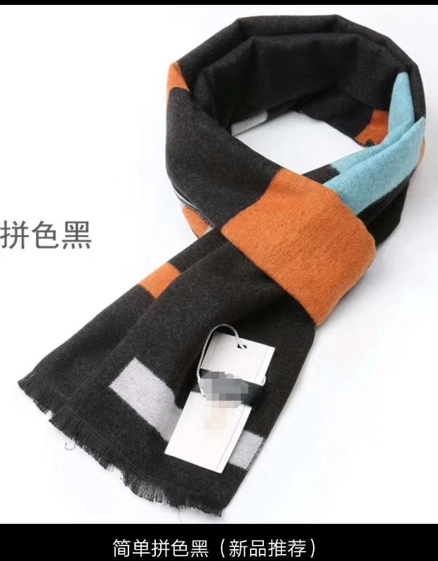 Classic Style Men&prime;s Silk/Viscose Woven Plaid Scarf