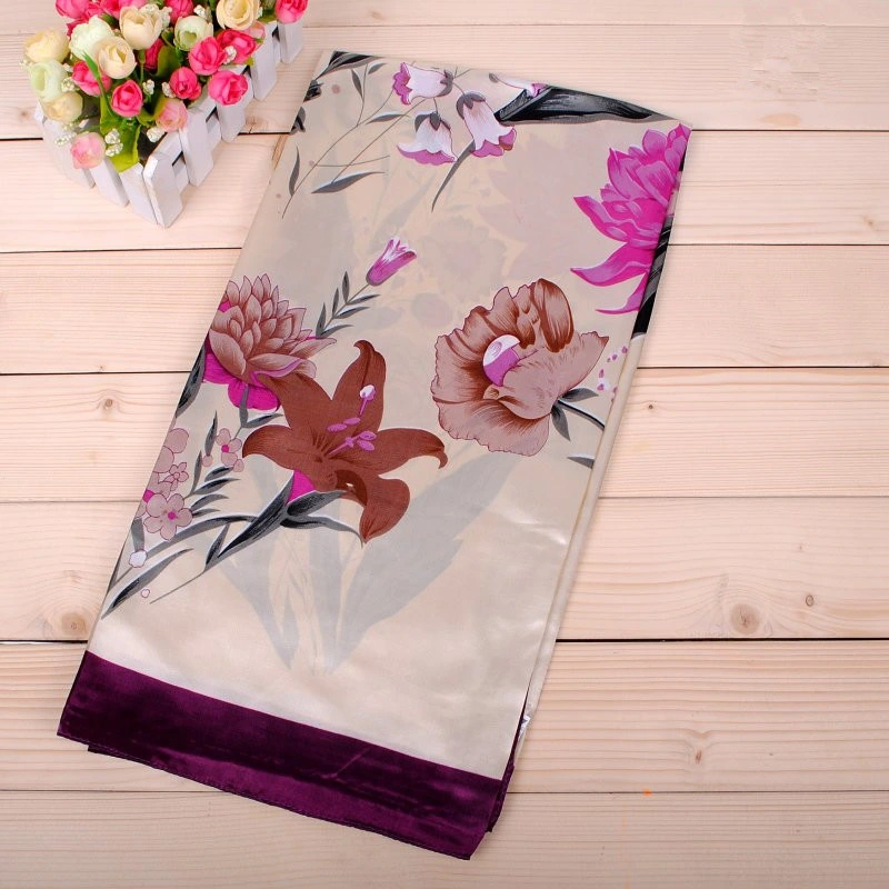 New Peony 90*90cm Large Square Scarf Wholesale Spring Fashion Versatile Printing Scarf