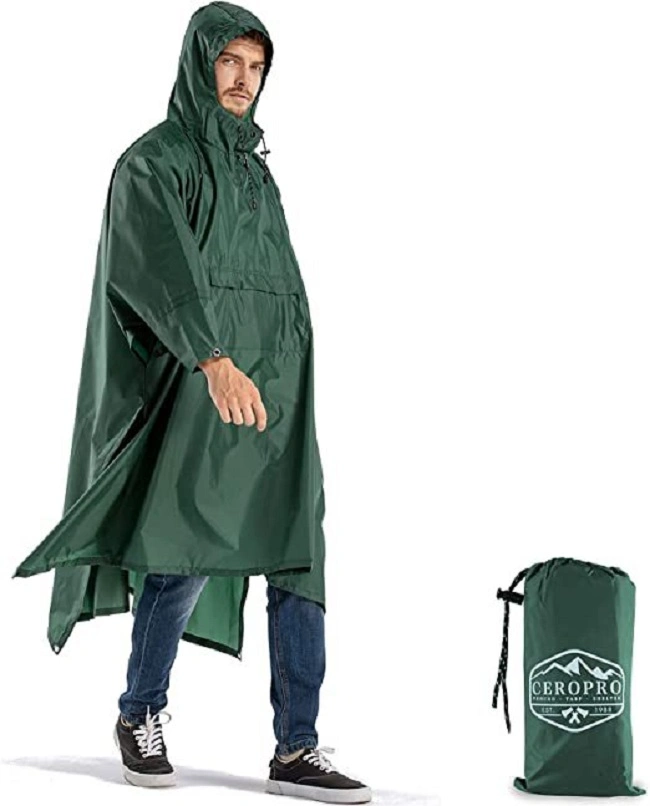 Factory Wholesale Hood Emergency Rain Fit Men Women Waterproof Breathable Poncho