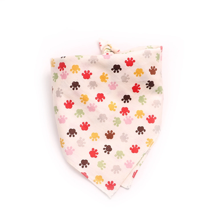 2020 New Cotton Pet Triangle Scarf Cat Dog Saliva Towel Scarf Spring and Summer Pet Supplies