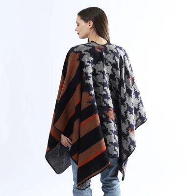  Invierno grueso bonito color barato mujeres Poncho Cabo para el hogar Uso y exterior