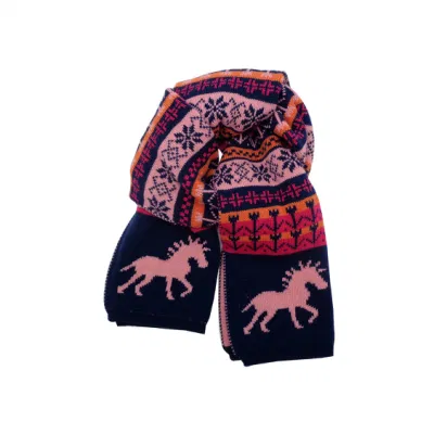  Diseño clásico personalizada otoño invierno cálido tejidas Bufanda de Navidad