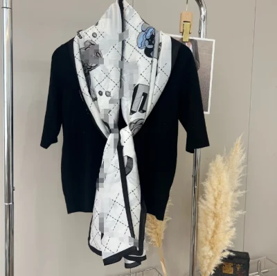  Al por mayor Seda Fular Diseñador de algodón Escardas largas 2023 Moda de lujo Chales cuello lana de invierno Bufandas Mujer