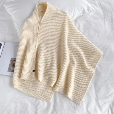  2023 El diseñador de modas Poncho Kimono Femenino Cabo tejido tela tendencias Bufanda de envolturas para otoño invierno