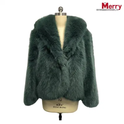  Invierno al por mayor piel sintética abrigo corto para mujer Loose Moda informal Abrigo de piel