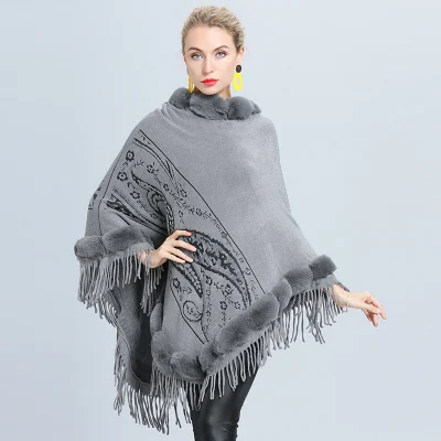  El invierno Ponchos Capes grueso mantón Pashmina cobija caliente untar