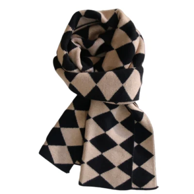 Moda de mujer largo Plaid Shawl Invierno grueso cálido punto grande Bufanda a cuadros