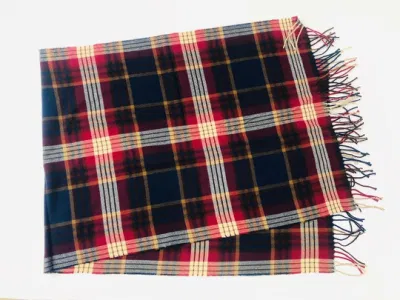 Los hombres Fashionwinter bufanda cuadros escoceses de largo la envoltura del silenciador Popular mantón negro y rojo mantón marcada /Ruana/Poncho/Cape/envoltura