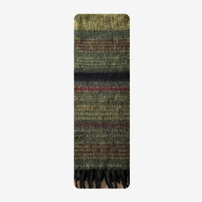  Bufanda de mezcla de lana de rayas Saturn para mujer cuello cálido otoño-invierno