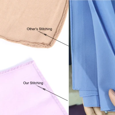 Mayorista Alta calidad Plain Women Islamic Shawls cabeza de banda los secuestradores musulmanes Bufanda de chifón pesada Hijab