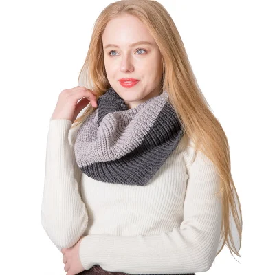 Winter Thick Soft Women Bufanda Infinity de bucle de punto
