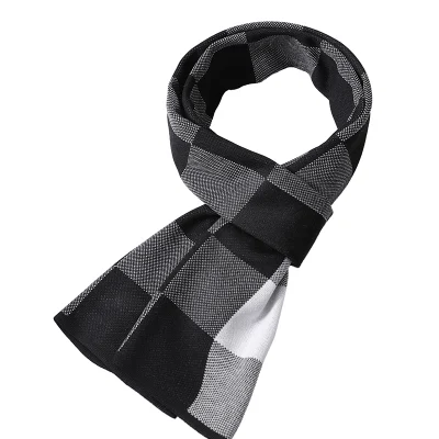  Lana de cashmere para hombre Classic Arrival Invierno Plaid Tassel Edge Soft Bufanda caliente